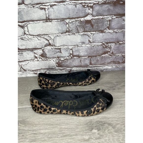 Sam Edelman Calypso Quilted Leopard Ballet Flats Shoes Women 8M US - Picture 11 of 16